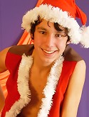 Naughty gay pal Juliano poses in uniform of Santa